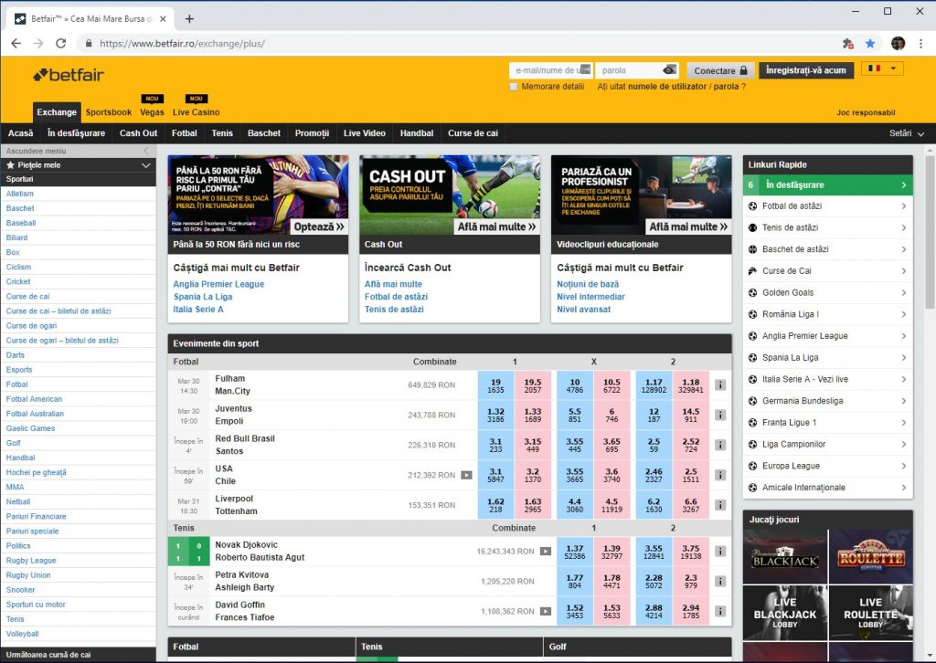 Betfair exchange live market dashboard interface